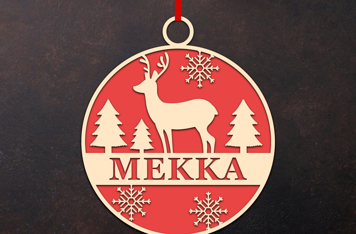 Intra απο ξύλο plywood 3mm-4mm πάχος Χριστουγεννιάτικο Στολίδι Deer Δίασταση 8x8 cm INTRAFABR-50815196