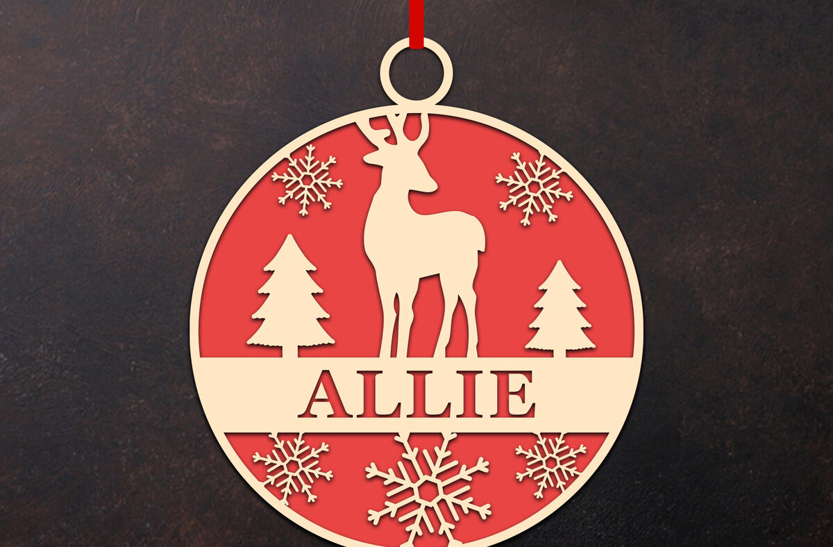 Intra απο ξύλο plywood 3mm-4mm πάχος Χριστουγεννιάτικο Στολίδι Deer Δίασταση 8x8 cm INTRAFABR-50816243