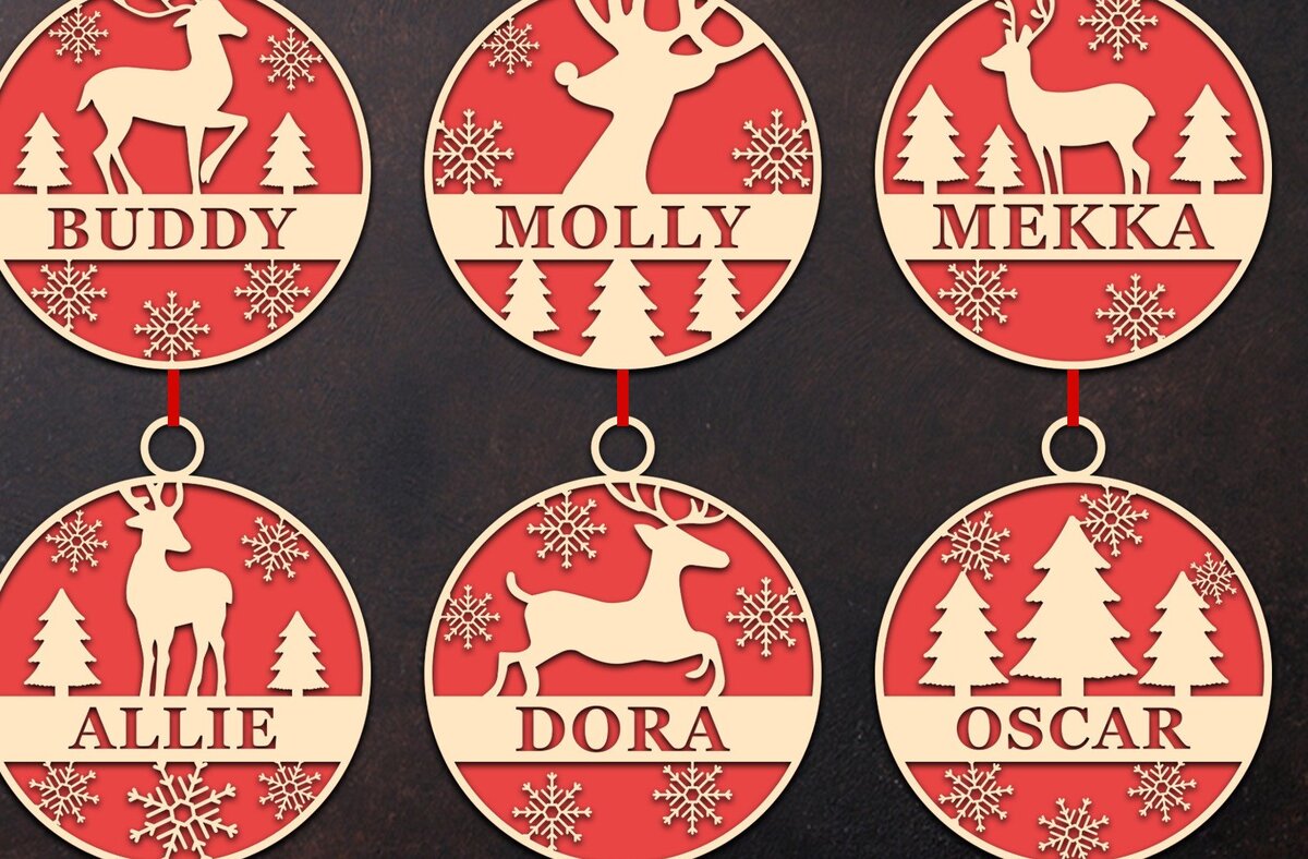 Intra απο ξύλο plywood 3mm-4mm πάχος Χριστουγεννιάτικο Στολίδι Deer Δίασταση 8x8 cm INTRAFABR-46251404