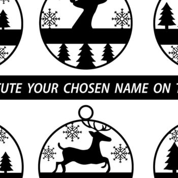 Intra απο ξύλο plywood 3mm-4mm πάχος Χριστουγεννιάτικο Στολίδι Deer Δίασταση 8x8 cm INTRAFABR-46251404 - Image 2