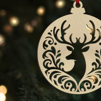 Intra απο ξύλο plywood 3mm-4mm πάχος Χριστουγεννιάτικο Στολίδι | | Δίασταση 8x8 cm INTRAFABR-109552558 - Image 1