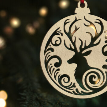 Intra απο ξύλο plywood 3mm-4mm πάχος Χριστουγεννιάτικο Στολίδι | | Δίασταση 8x8 cm INTRAFABR-109553166 - Image 1