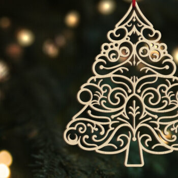 Intra απο ξύλο plywood 3mm-4mm πάχος Χριστουγεννιάτικο Στολίδι | | Δίασταση 8x8 cm INTRAFABR-109600403 - Image 1