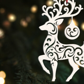 Intra απο ξύλο plywood 3mm-4mm πάχος Χριστουγεννιάτικο Στολίδι | | Δίασταση 8x8 cm INTRAFABR-109600441 - Image 1