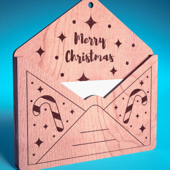 Intra απο ξύλο plywood 3mm-4mm πάχος Χριστουγεννιάτικο στολίδι Δίασταση 8x8 cm INTRAFABR-75889876 - Image 4