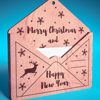 Intra απο ξύλο plywood 3mm-4mm πάχος Χριστουγεννιάτικο στολίδι Δίασταση 8x8 cm INTRAFABR-75889876 - Image 10