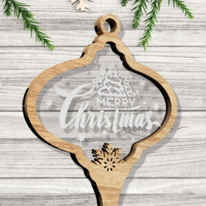 Intra απο ξύλο plywood 3mm-4mm πάχος ΧΡΙΣΤΟΥΓΕΝΝΙΑΤΙΚΟ ΣΤΟΛΙΔΙ, Πρότυπο κοπής με λέιζερ Δίασταση 5x3 cm INTRAFABR-82408232