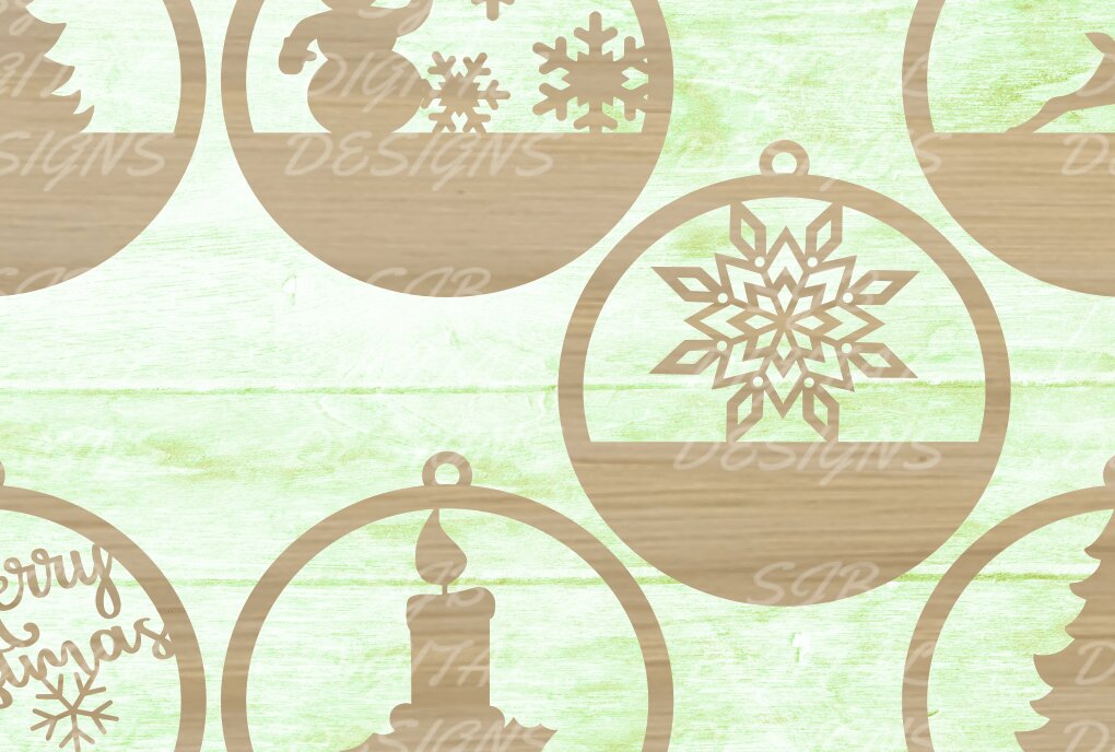 Intra απο ξύλο plywood 3mm-4mm πάχος κοπής με λέιζερ Χριστουγεννιάτικο Στολίδι Δίασταση 8x8 cm INTRAFABR-35384295