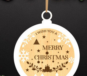 Intra απο ξύλο plywood 3mm-4mm πάχος Χριστουγεννιάτικο στολίδι  Δίασταση 8x8 cm INTRAFABR-79553988