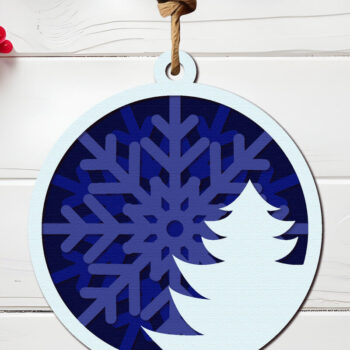 Intra απο ξύλο plywood 3mm-4mm πάχος Χριστουγεννιάτικο στολίδι  Δίασταση 8x8 cm INTRAFABR-109517268 - Image 2