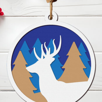 Intra απο ξύλο plywood 3mm-4mm πάχος Χριστουγεννιάτικο στολίδι  Δίασταση 8x8 cm INTRAFABR-109517268 - Image 3