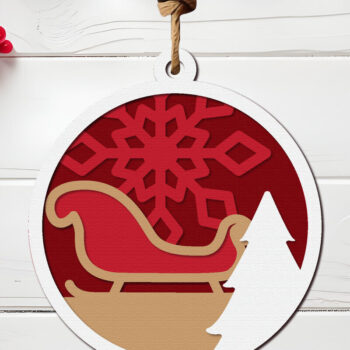 Intra απο ξύλο plywood 3mm-4mm πάχος Χριστουγεννιάτικο στολίδι  Δίασταση 8x8 cm INTRAFABR-109517268 - Image 4