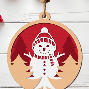 Intra απο ξύλο plywood 3mm-4mm πάχος Χριστουγεννιάτικο στολίδι  Δίασταση 8x8 cm INTRAFABR-109517268 - Image 5