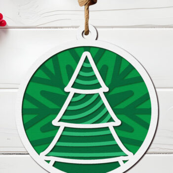 Intra απο ξύλο plywood 3mm-4mm πάχος Χριστουγεννιάτικο στολίδι  Δίασταση 8x8 cm INTRAFABR-109517268 - Image 6