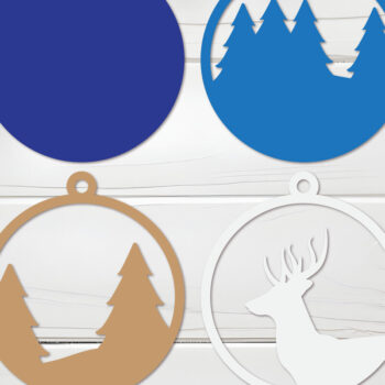 Intra απο ξύλο plywood 3mm-4mm πάχος Χριστουγεννιάτικο στολίδι  Δίασταση 8x8 cm INTRAFABR-109517268 - Image 9