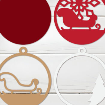 Intra απο ξύλο plywood 3mm-4mm πάχος Χριστουγεννιάτικο στολίδι  Δίασταση 8x8 cm INTRAFABR-109517268 - Image 10