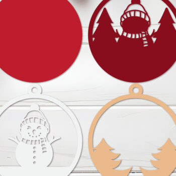 Intra απο ξύλο plywood 3mm-4mm πάχος Χριστουγεννιάτικο στολίδι  Δίασταση 8x8 cm INTRAFABR-109517268 - Image 11