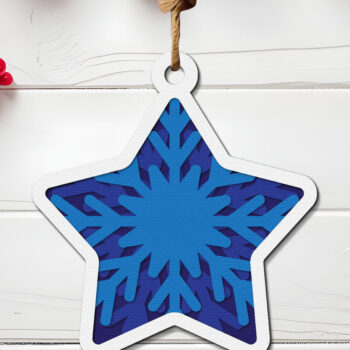 Intra απο ξύλο plywood 3mm-4mm πάχος Δέσμη χριστουγεννιάτικου στολίδι  Δίασταση 8x8 cm INTRAFABR-107055038 - Image 5