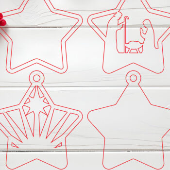 Intra απο ξύλο plywood 3mm-4mm πάχος Δέσμη χριστουγεννιάτικου στολίδι  Δίασταση 8x8 cm INTRAFABR-107055038 - Image 8