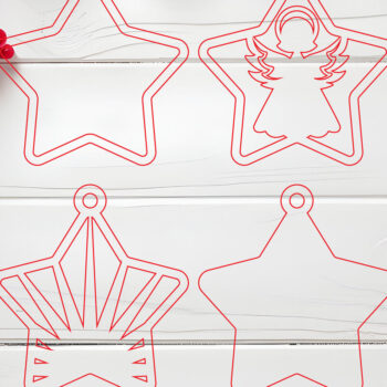 Intra απο ξύλο plywood 3mm-4mm πάχος Δέσμη χριστουγεννιάτικου στολίδι  Δίασταση 8x8 cm INTRAFABR-107055038 - Image 10