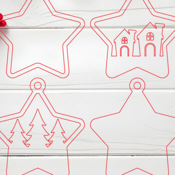 Intra απο ξύλο plywood 3mm-4mm πάχος Δέσμη χριστουγεννιάτικου στολίδι  Δίασταση 8x8 cm INTRAFABR-107055038 - Image 12