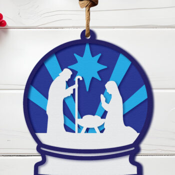 Intra απο ξύλο plywood 3mm-4mm πάχος Χριστουγεννιάτικο στολίδι  Δίασταση 8x8 cm INTRAFABR-107451374 - Image 6