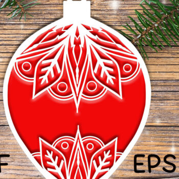 Intra απο ξύλο plywood 3mm-4mm πάχος Χριστουγεννιάτικο Στολίδι Mandala Star Δίασταση 30x30 cm INTRAFABR-19848580 - Image 2