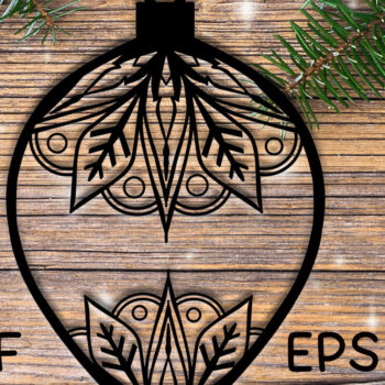 Intra απο ξύλο plywood 3mm-4mm πάχος Χριστουγεννιάτικο Στολίδι Mandala Star Δίασταση 30x30 cm INTRAFABR-19848580 - Image 4