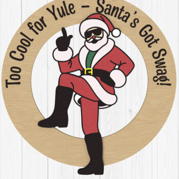 Intra απο ξύλο plywood 3mm-4mm πάχος Χριστουγεννιάτικο στολίδι Santa Δίασταση 8x8 cm INTRAFABR-108160867 - Image 1