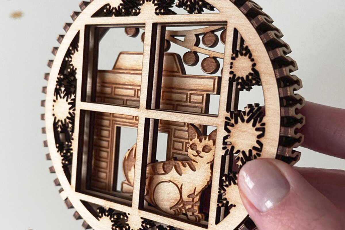 Intra απο ξύλο plywood 3mm-4mm πάχος Χριστουγεννιάτικη διακόσμηση σκηνής Δίασταση 3x3 cm INTRAFABR-109584319