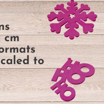 Intra απο ξύλο plywood 3mm-4mm πάχος Χριστουγεννιάτικο στολίδι 3D Layered Δίασταση 8x8 cm INTRAFABR-80549108 - Image 2