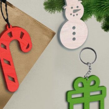 Intra απο ξύλο plywood 3mm-4mm πάχος Χριστουγεννιάτικο στολίδι 3D Layered Δίασταση 8x8 cm INTRAFABR-80549108 - Image 3