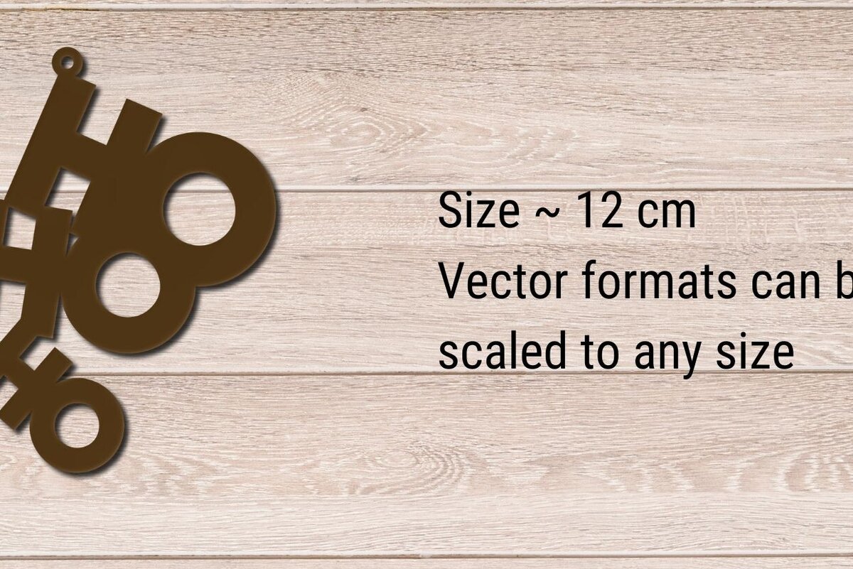 Intra απο ξύλο plywood 3mm-4mm πάχος Χριστουγεννιάτικο Στολίδι 3D Layered,  Δίασταση 8x8 cm INTRAFABR-82402307 - Image 2