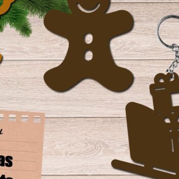 Intra απο ξύλο plywood 3mm-4mm πάχος Χριστουγεννιάτικο Στολίδι 3D Layered,  Δίασταση 8x8 cm INTRAFABR-82402370 - Image 1