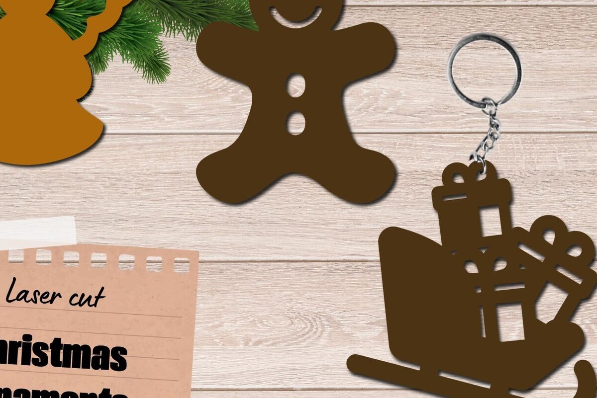 Intra απο ξύλο plywood 3mm-4mm πάχος Χριστουγεννιάτικο Στολίδι 3D Layered,  Δίασταση 8x8 cm INTRAFABR-82402370