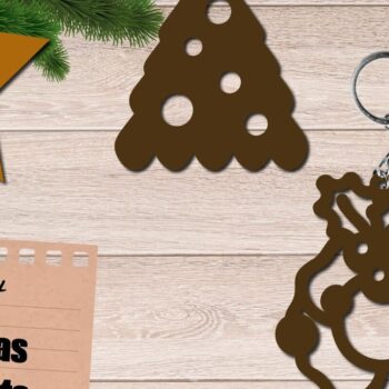 Intra απο ξύλο plywood 3mm-4mm πάχος Χριστουγεννιάτικο Στολίδι 3D Layered,  Δίασταση 8x8 cm INTRAFABR-82402236 - Image 1