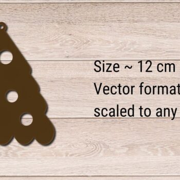 Intra απο ξύλο plywood 3mm-4mm πάχος Χριστουγεννιάτικο Στολίδι 3D Layered,  Δίασταση 8x8 cm INTRAFABR-82402236 - Image 2