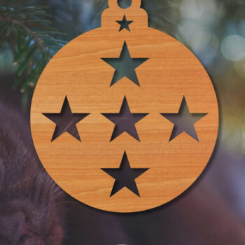 Intra απο ξύλο plywood 3mm-4mm πάχος Χριστουγεννιάτικο Στολίδι , Μπιχλιμπίδι Δίασταση 8x8 cm INTRAFABR-81876486 - Image 2