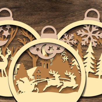 Intra απο ξύλο plywood 3mm-4mm πάχος Χριστουγεννιάτικο Στολίδι 3 στρώσεων Δίασταση 8x8 cm INTRAFABR-118661586 - Image 2