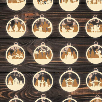 Intra απο ξύλο plywood 3mm-4mm πάχος Χριστουγεννιάτικο Στολίδι 3 στρώσεων Δίασταση 8x8 cm INTRAFABR-118661586 - Image 4