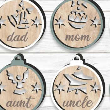 Intra απο ξύλο plywood 3mm-4mm πάχος Χριστουγεννιάτικο Στολίδι , Δίασταση 8x8 cm INTRAFABR-80657057 - Image 1