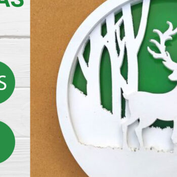 Intra απο ξύλο plywood 3mm-4mm πάχος Χριστουγεννιάτικο Στολίδι για κομμένο Δίασταση 8x8 cm INTRAFABR-6879210 - Image 1