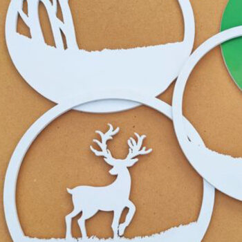 Intra απο ξύλο plywood 3mm-4mm πάχος Χριστουγεννιάτικο Στολίδι για κομμένο Δίασταση 8x8 cm INTRAFABR-6879210 - Image 2