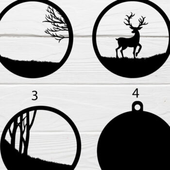 Intra απο ξύλο plywood 3mm-4mm πάχος Χριστουγεννιάτικο Στολίδι για κομμένο Δίασταση 8x8 cm INTRAFABR-6879210 - Image 3