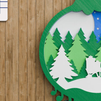 Intra απο ξύλο plywood 3mm-4mm πάχος Χριστουγεννιάτικο Στολίδι Multilayer Δίασταση 20x30 cm INTRAFABR-107524706 - Image 2