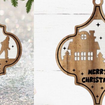 Intra απο ξύλο plywood 3mm-4mm πάχος Χριστουγεννιάτικο Στολίδι , Στολίδι  C Δίασταση 8x8 cm INTRAFABR-111741221 - Image 3