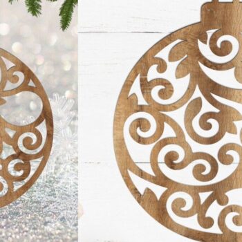 Intra απο ξύλο plywood 3mm-4mm πάχος Χριστουγεννιάτικο Στολίδι , Στολίδι  C Δίασταση 8x8 cm INTRAFABR-108798819 - Image 1