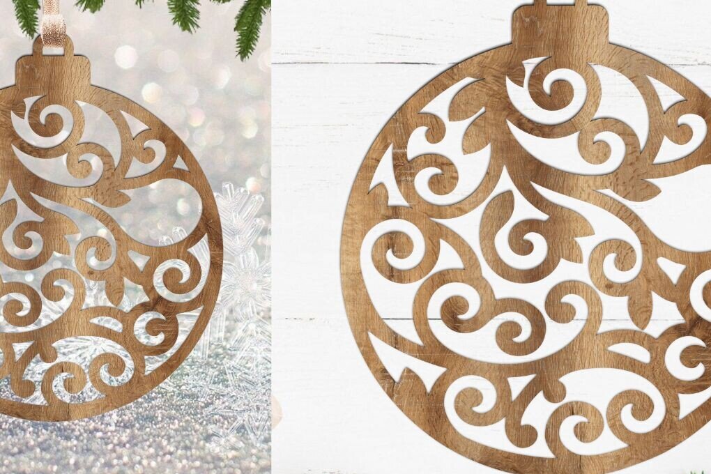 Intra απο ξύλο plywood 3mm-4mm πάχος Χριστουγεννιάτικο Στολίδι , Στολίδι  C Δίασταση 8x8 cm INTRAFABR-108798819