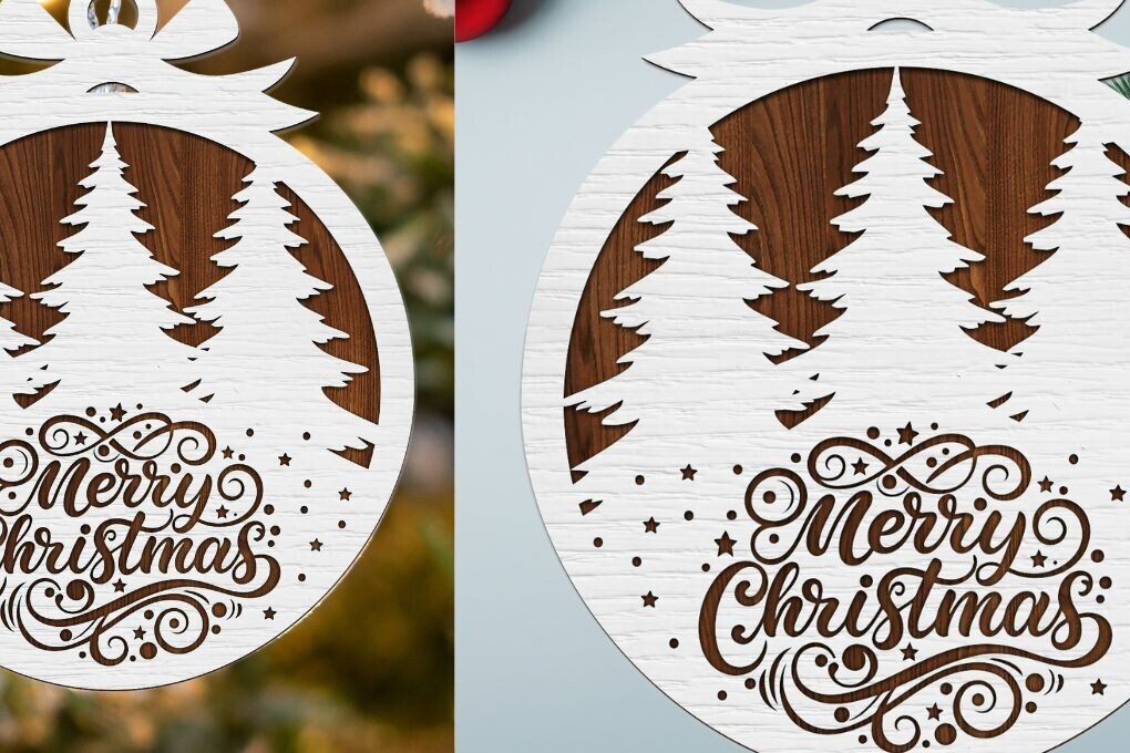 Intra απο ξύλο plywood 3mm-4mm πάχος Χριστουγεννιάτικο Στολίδι , Στολίδι  C Δίασταση 8x8 cm INTRAFABR-108798930