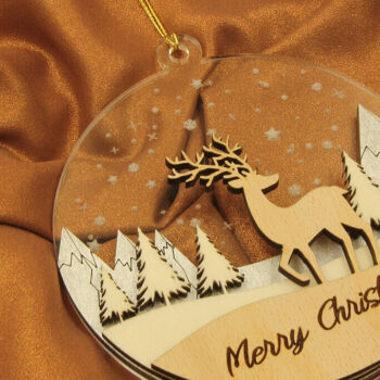 Intra απο ξύλο plywood 3mm-4mm πάχος Χριστουγεννιάτικο Στολίδι WinterTale Πολυστρωματικό Δίασταση 3x3 cm INTRAFABR-81752570 - Image 1